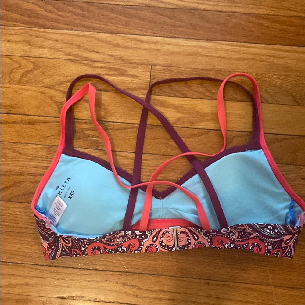 ATHLETA Paisley Print Strappy Bikini Too or Sports Bra XXSmall - Picture 3 of 5
